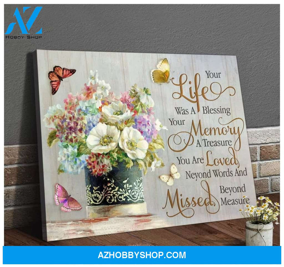 Zalooo Your Life Butterfly Wall Art Canvas