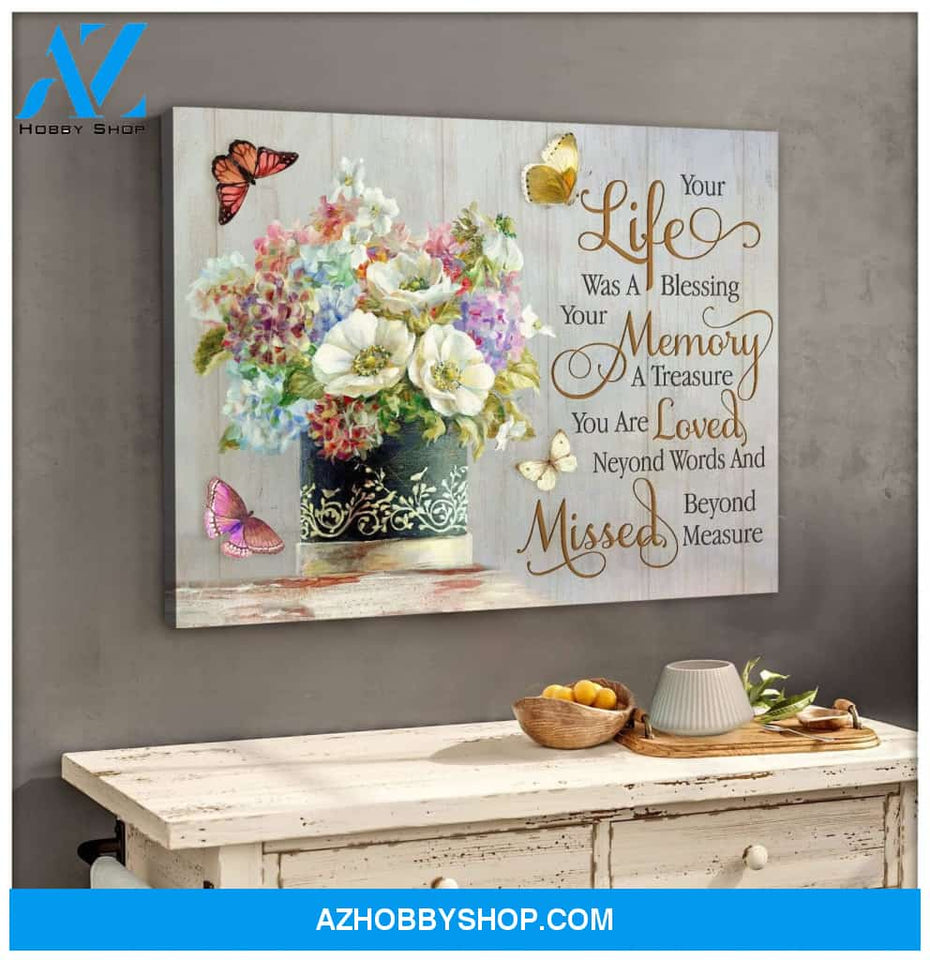 Zalooo Your Life Butterfly Wall Art Canvas