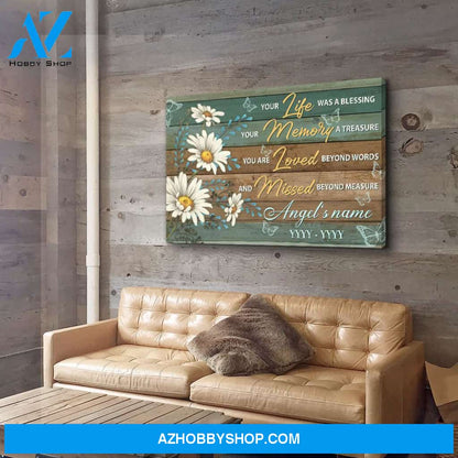 Your Life Your Memory - Personalized Custom Name Canvas