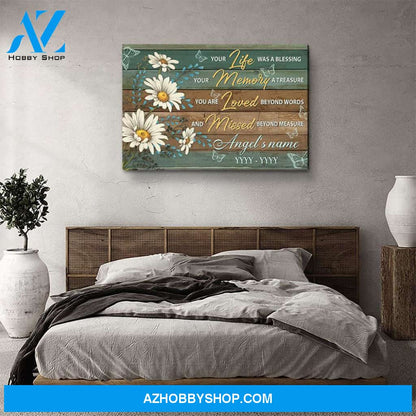 Your Life Your Memory - Personalized Custom Name Canvas