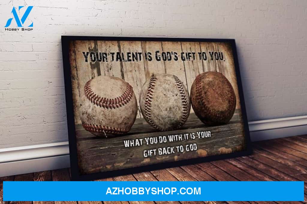 Your Talent Is God Gift To You Baseball Canvas