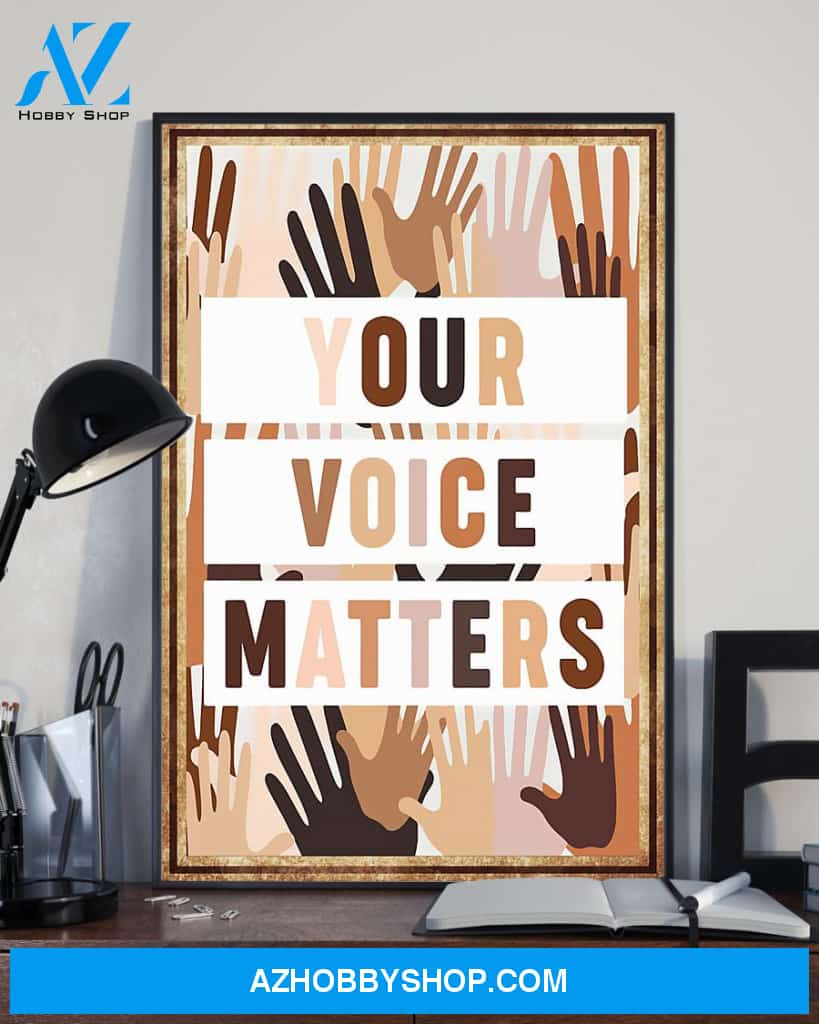 Teacher Classroom Canvas Your Voice Matters, Student Wall Art Back to School Gift for Teacher