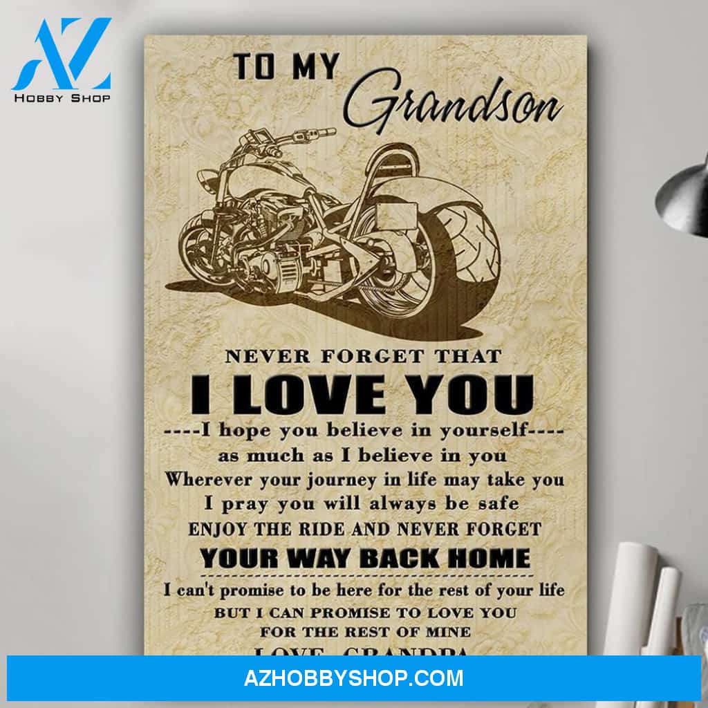 Your Way Back Home Biker Poster Gift For Grandson