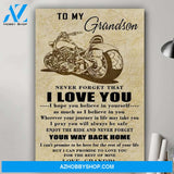 Your Way Back Home Biker Poster Gift For Grandson