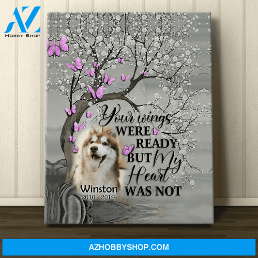 Personalized Canvas, Your Wings Was Raedy Dog Memorial Canvas Wall Art Gift For Dog Memorial