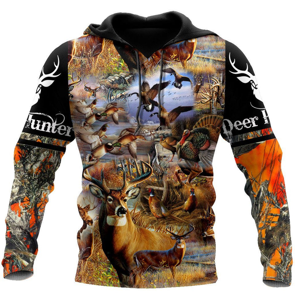 Hunting Gifts Deer Hunting Gifts Hunting Camo Over Printed US Unisex Size Hoodie