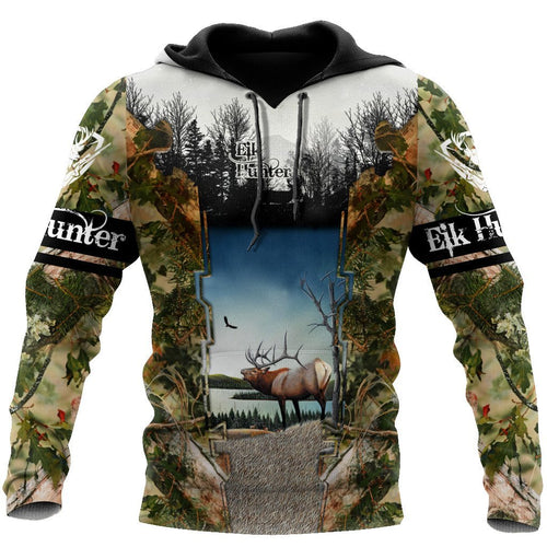 Hunting Gifts Deer Hunting Gifts Deer Hunting Camo All Over Printed US Unisex Size Hoodie