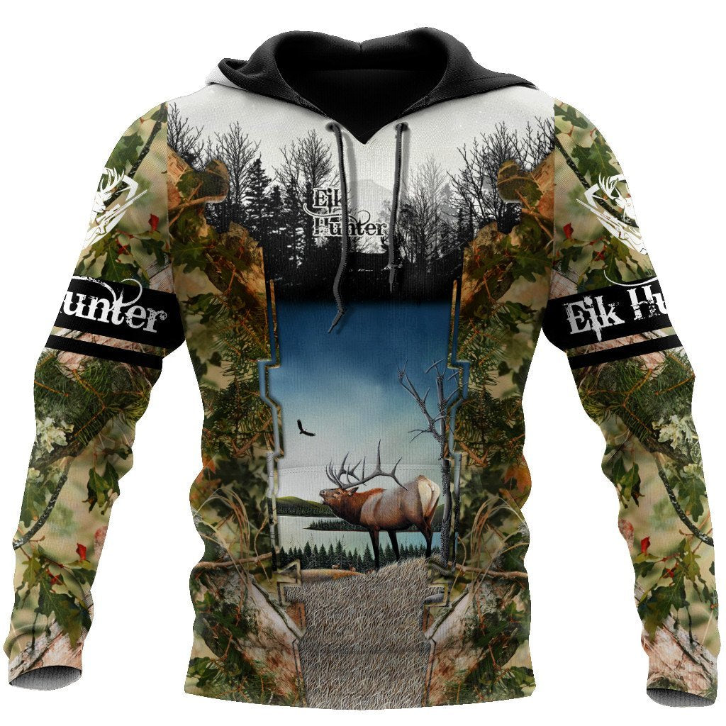 Hunting Gifts Deer Hunting Gifts Deer Hunting Camo All Over Printed US Unisex Size Hoodie