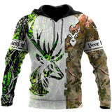 Hunting Gifts Deer Hunting Gifts Deer Hunting Tattoo Camo All Over Printed US Unisex Size Hoodie