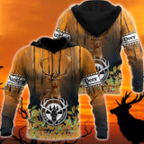 Hunting Gifts Deer Hunting Gifts Deer Hunting All Over Printed US Unisex Size Hoodie