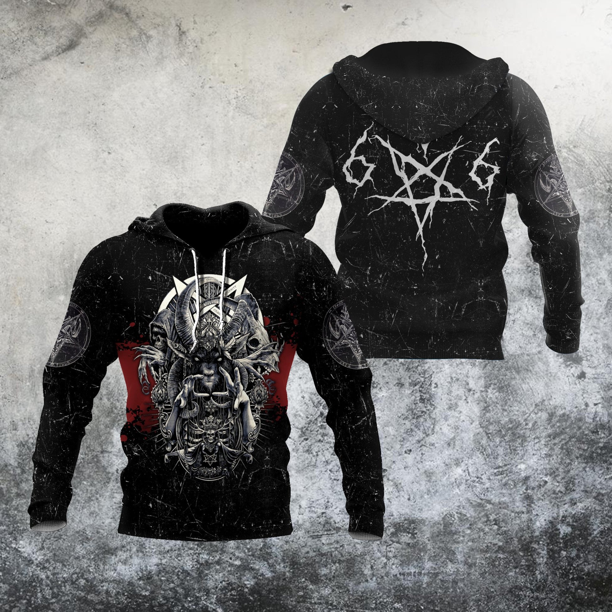 Skull Gifts Satanic Skull US Unisex Size Hoodie