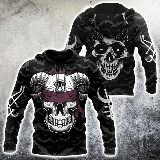 Skull Gifts Skull Satanic US Unisex Size Hoodie