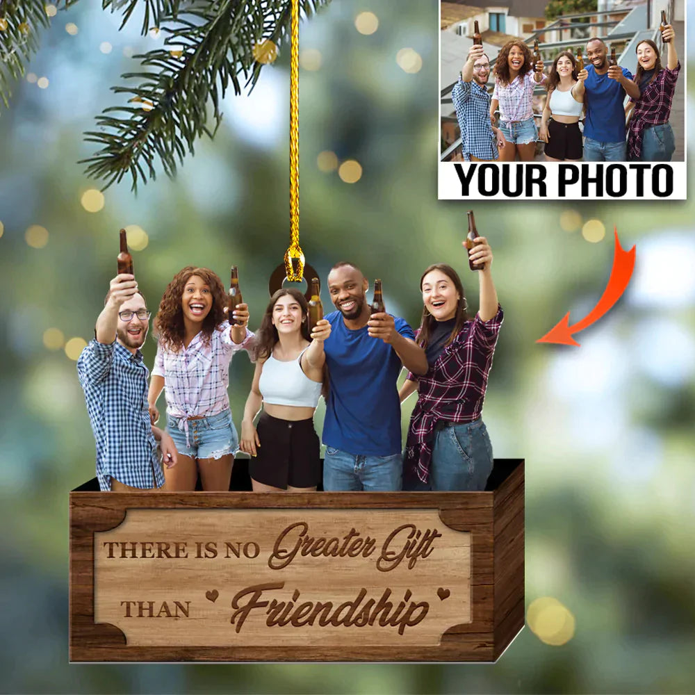 Flat Custom photo Friend Ornament Friendship - 2D Effect