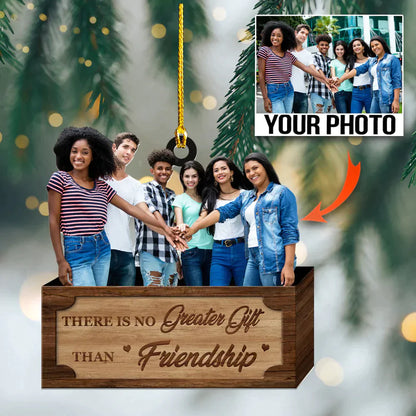 Flat Custom photo Friend Ornament Friendship - 2D Effect