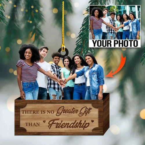 Flat Custom photo Friend Ornament Friendship - 2D Effect