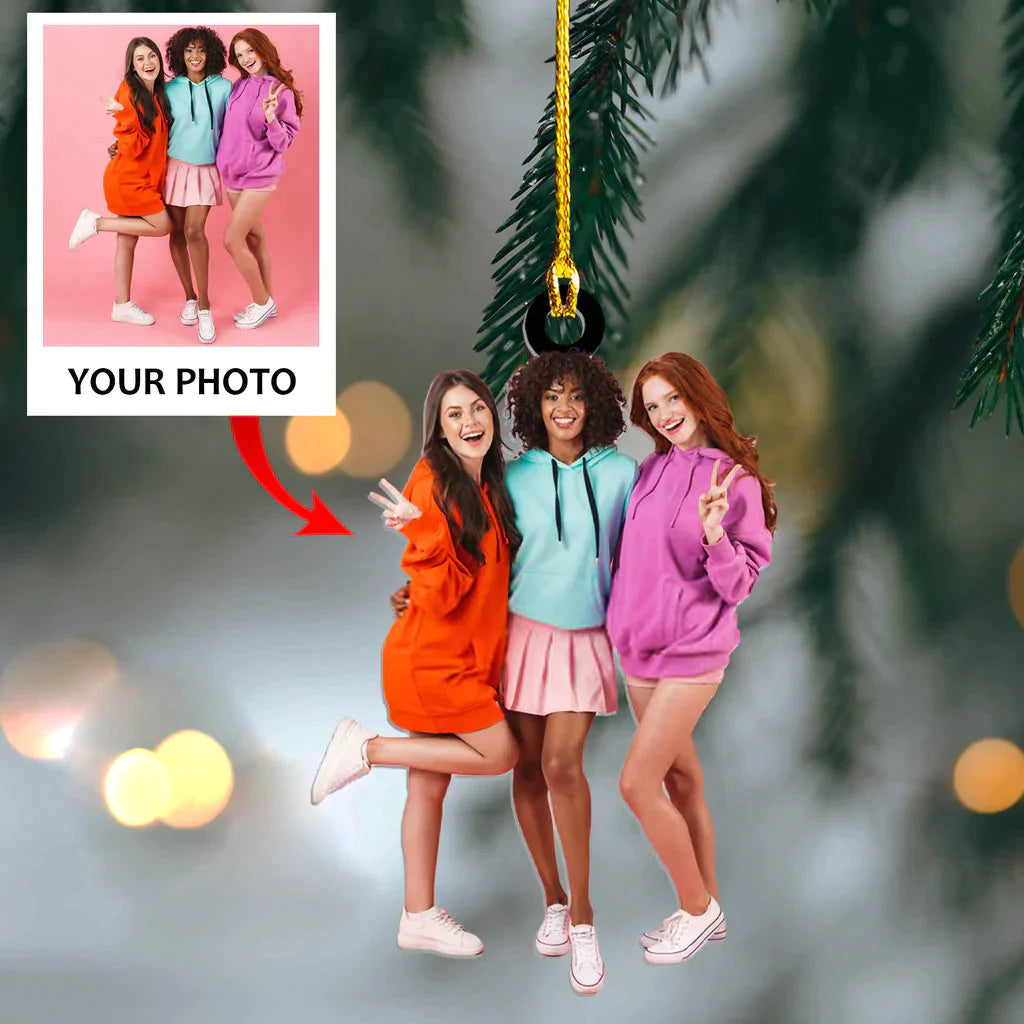 Flat Custom Photo Friend No More Than Friendship Ornament - 2D Effect ADA