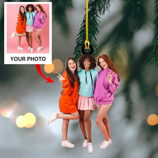 Flat Custom Photo Friend Besties Ornament - 2D Effect