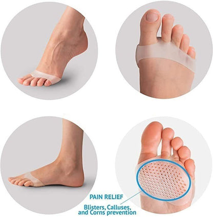 Metatarsal Pads Ball of Foot Cushions for Women and Men - Soft Silicon Foot Pads Metatarsal Foot Forefoot Cushioning Foot Pain