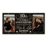10 Year Anniversary Custom Canvas Print, 10th Wedding Anniversary Gift