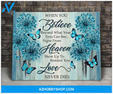 Zalooo Love Never Dies Butterfly Wall Art Canvas