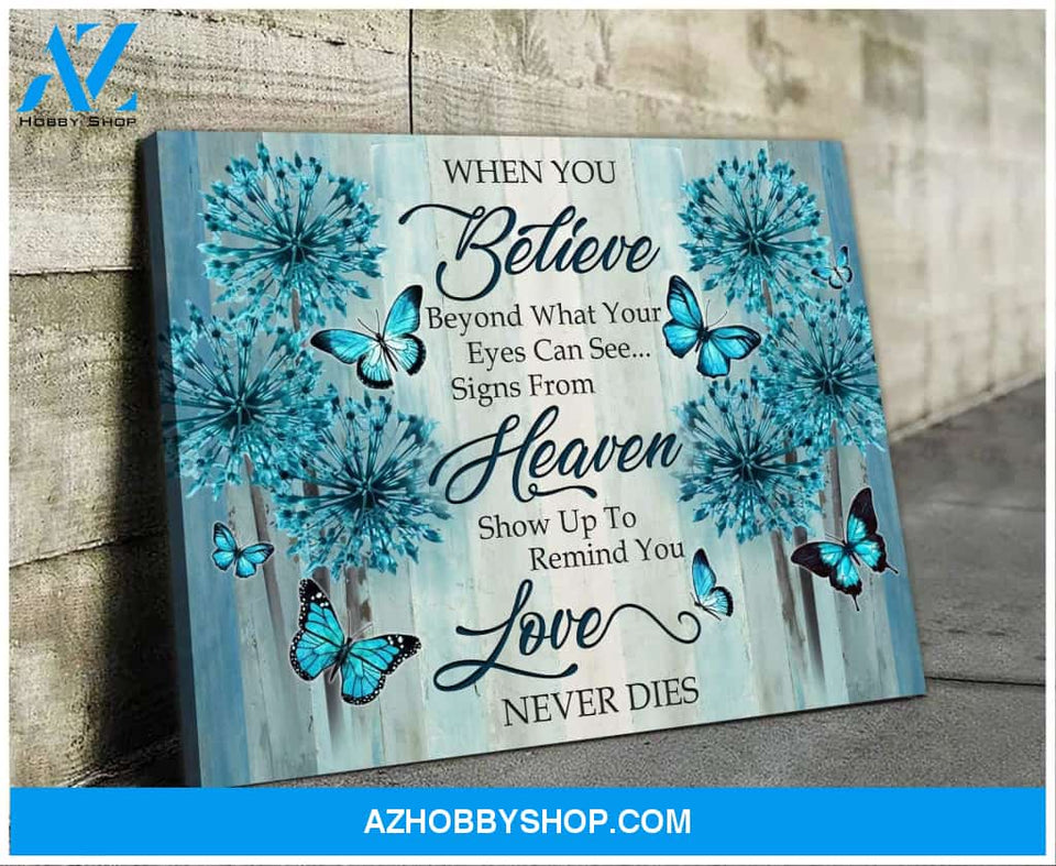 Zalooo Love Never Dies Butterfly Wall Art Canvas