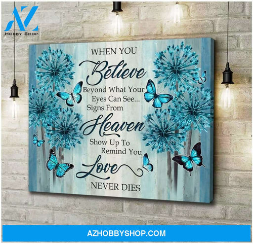 Zalooo Love Never Dies Butterfly Wall Art Canvas