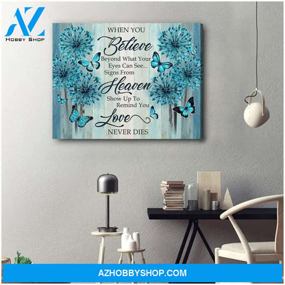 Zalooo Love Never Dies Butterfly Wall Art Canvas