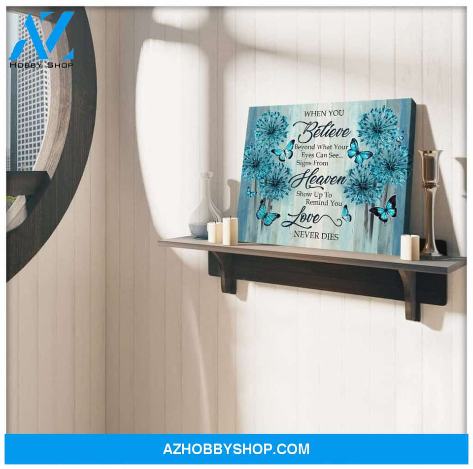 Zalooo Love Never Dies Butterfly Wall Art Canvas