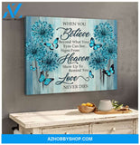 Zalooo Love Never Dies Butterfly Wall Art Canvas