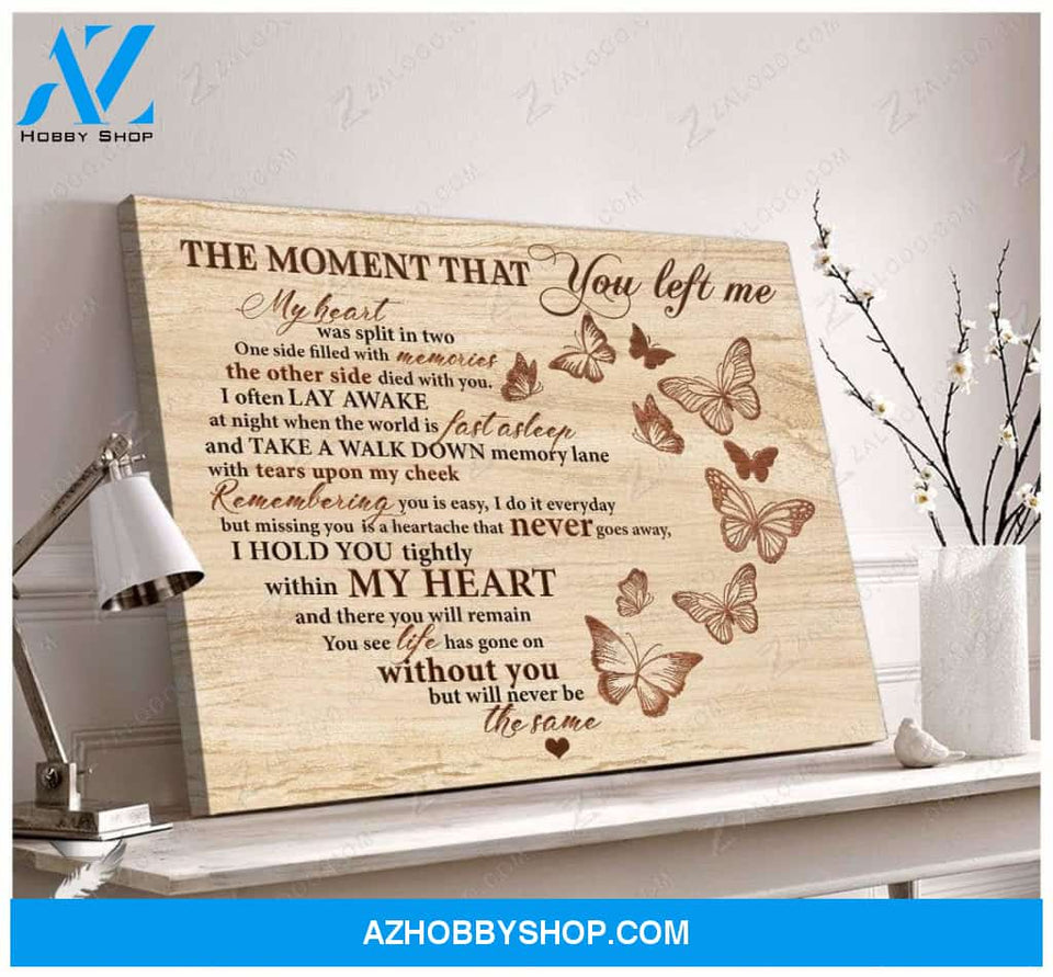 Zalooo The Moment Butterfly Wall Art Canvas