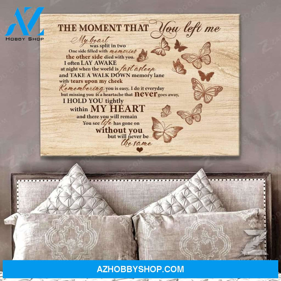 Zalooo The Moment Butterfly Wall Art Canvas