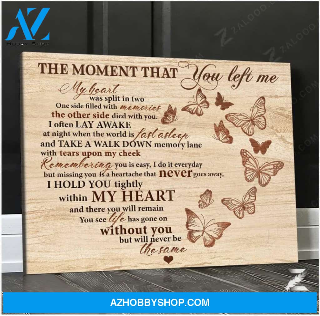 Zalooo The Moment Butterfly Wall Art Canvas