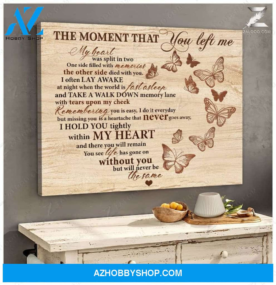 Zalooo The Moment Butterfly Wall Art Canvas