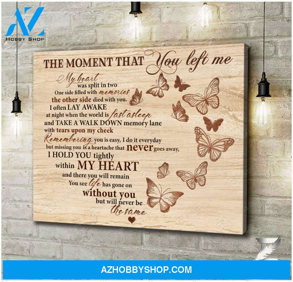 Zalooo The Moment Butterfly Wall Art Canvas