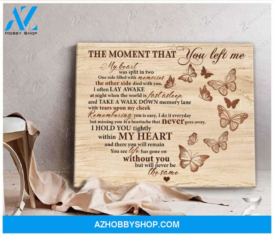 Zalooo The Moment Butterfly Wall Art Canvas
