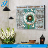 Zalooo The Moment That You Left Me Butterfly Dandelion Canvas Wall Art Floral Decor
