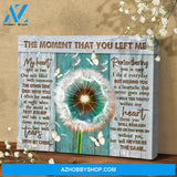 Zalooo The Moment That You Left Me Butterfly Dandelion Canvas Wall Art Floral Decor