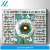 Zalooo The Moment That You Left Me Butterfly Dandelion Canvas Wall Art Floral Decor