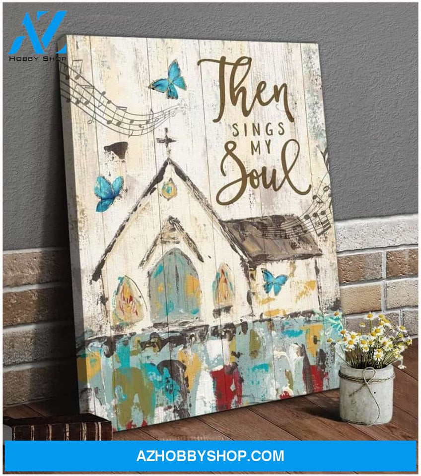 Zalooo Then Sings My Soul Butterfly Wall Art Canvas