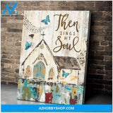 Zalooo Then Sings My Soul Butterfly Wall Art Canvas