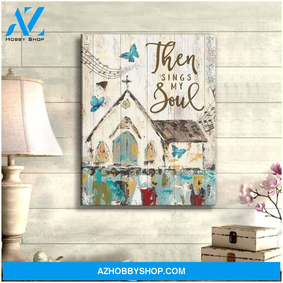 Zalooo Then Sings My Soul Butterfly Wall Art Canvas
