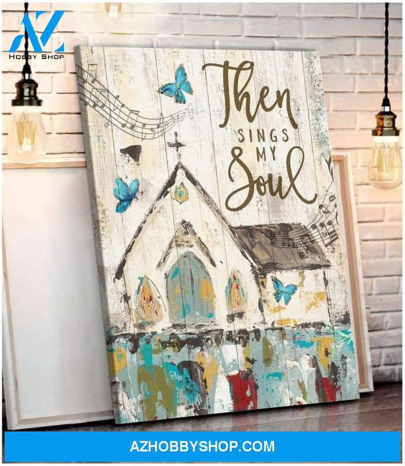 Zalooo Then Sings My Soul Butterfly Wall Art Canvas