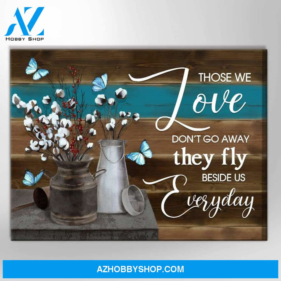 Zalooo They Fly Beside Us Everyday Butterfly Canvas Wall Art Decor