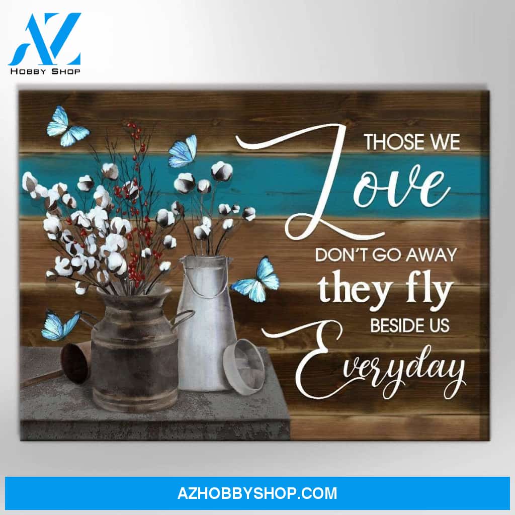 Zalooo They Fly Beside Us Everyday Butterfly Canvas Wall Art Decor