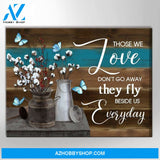 Zalooo They Fly Beside Us Everyday Butterfly Canvas Wall Art Decor