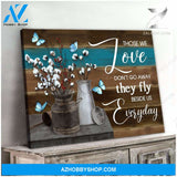 Zalooo They Fly Beside Us Everyday Butterfly Canvas Wall Art Decor