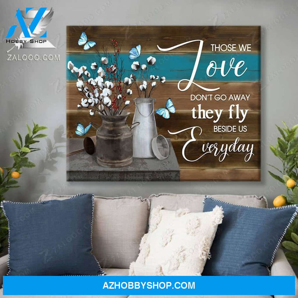 Zalooo They Fly Beside Us Everyday Butterfly Canvas Wall Art Decor