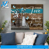 Zalooo They Fly Beside Us Everyday Butterfly Canvas Wall Art Decor