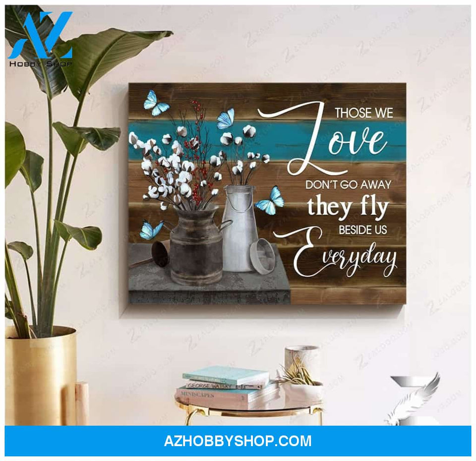 Zalooo They Fly Beside Us Everyday Butterfly Canvas Wall Art Decor