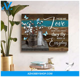 Zalooo They Fly Beside Us Everyday Butterfly Canvas Wall Art Decor